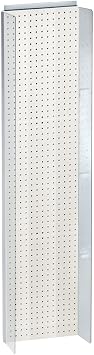 Azar Displays 700354-WHT 14" W x 60" H Pegboard Powerwing Display with 4.5" W Side Wings in Solid White
