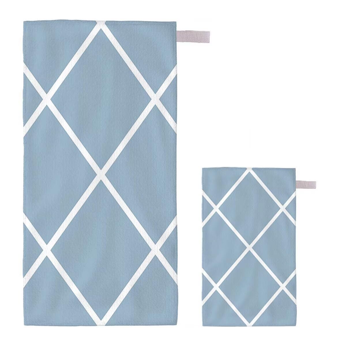 Telo Mare XXL 220x100cm/35x70cm, 2 Set Telo Mare Microfibra Semplicità Asciugamano Palestra Uomo, Antisabbia, Leggero, Asciugatura Rapida, Teli da Spiaggia Grandi Accessori per Camping Natation J-88