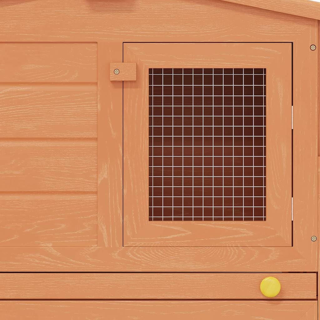 vidaXL Legno Abete Conigliera per Esterni con Tetto e Vassoio Casetta Roditori