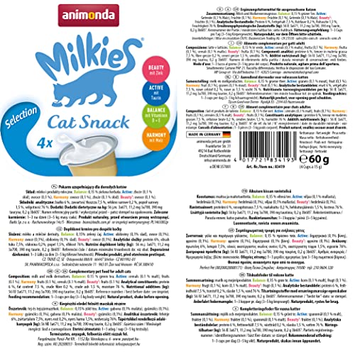 Milkies Katzensnack mit Milch - Selection (15 x 4 Cups), portinierte Milch Katzensnacks für erwachsene Katzen von animonda – Ansicht 3