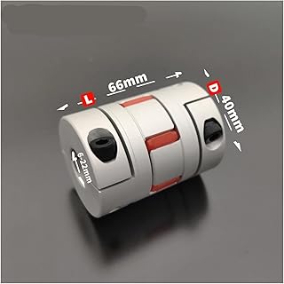 DINGGUANGHE-CUP Coupler 1PC D40 L66 Flexible Coupler Shaft Size for CNC Jaw 8/10/12/14/16mm Metal (Inner Diameter : 8 to 22)