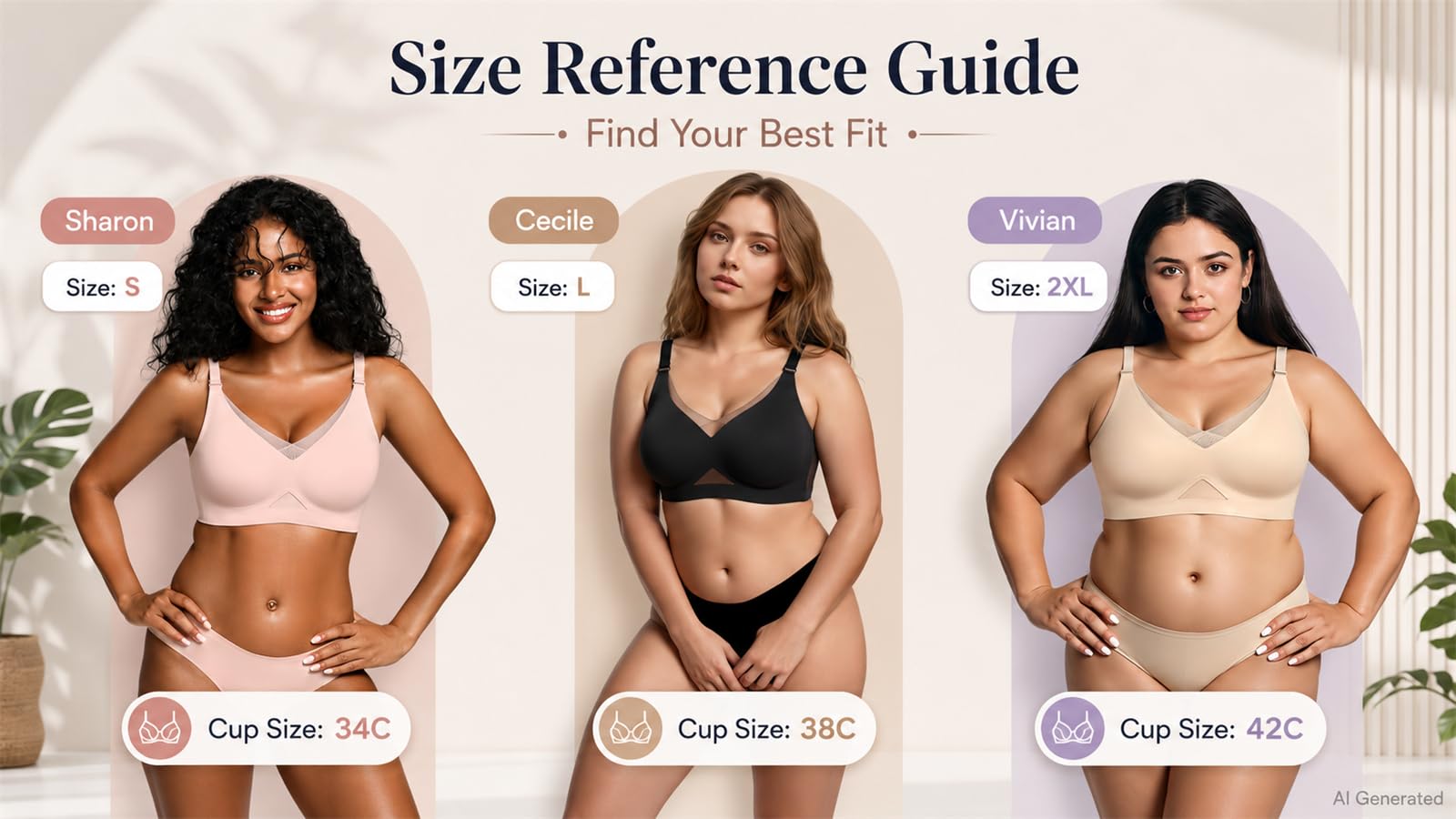 Reggiseno da donna senza fili, senza cuciture, push-up, con rete a V | Coppe modellate sottili, spalline regolabili, chiusura posteriore a tre file, abbigliamento quotidiano