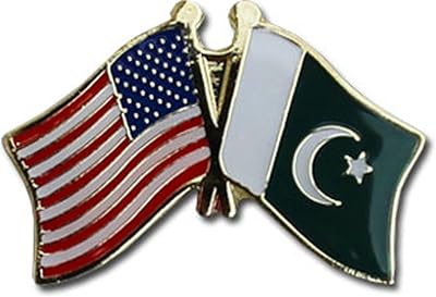 AES Wholesale Pack of 3 USA American & Pakistan Country Flag Bike Hat Cap lapel Pin