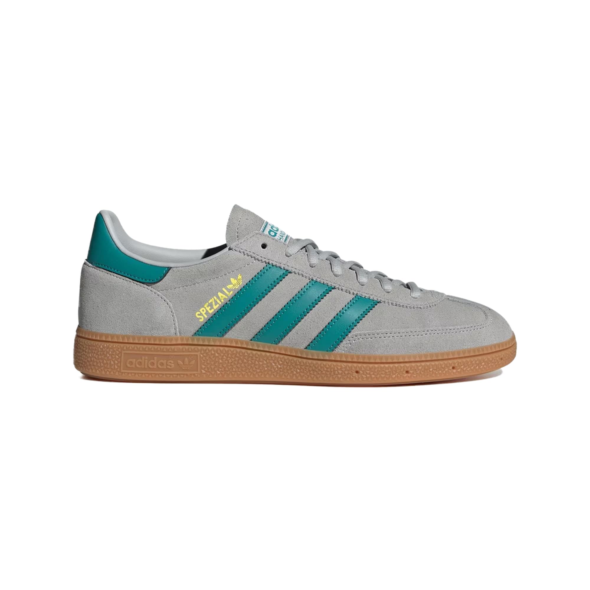 adidas Handball Spezial Men's Shoes, Grey Two/Pure Teal/Gold Metallic, Size 13