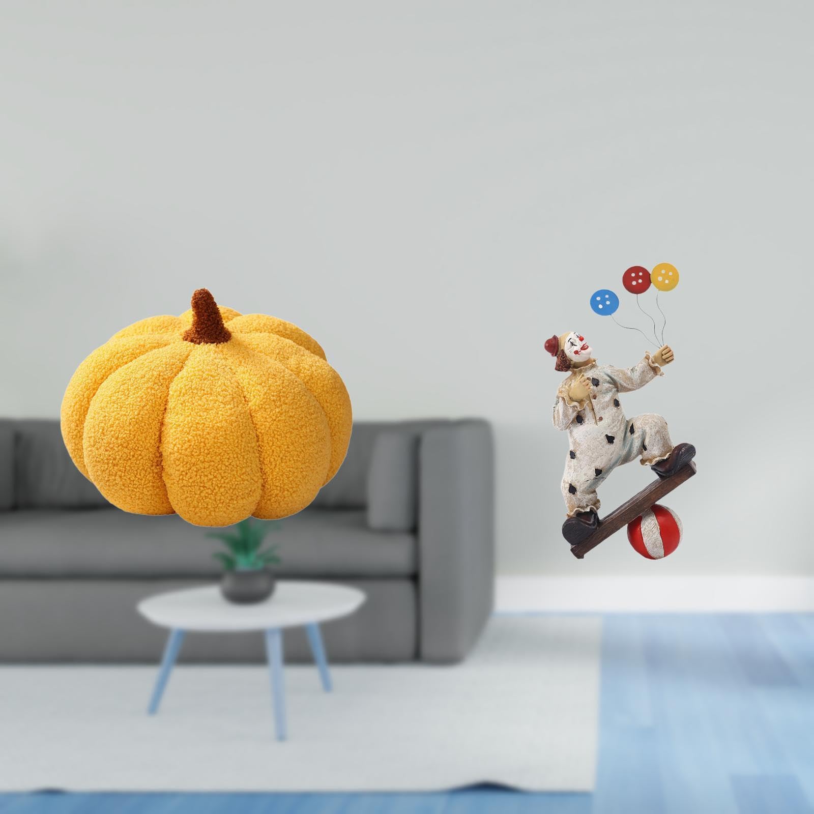 Enakshi®Pumpkin Plush Sofa Cushion Clown Figurine Statue Sculpture Décorative Pillow Ornament for Bed Bedroom Table Centerpiece Cabinet Dining Room DécorGift|Home & Garden|Home Décor|Pillows-image-30
