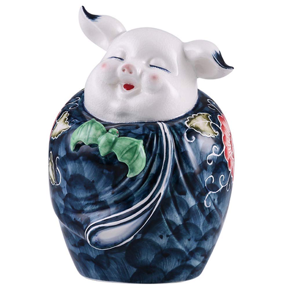 YNIYUJKL Feng Shui Ornaments Pig Statues Home Decor Kitchen, Animal Sculptures Wealth Lucky Adorable Piggy Figurines Decoration Housewarming Congratulatory Gift,C,A-A