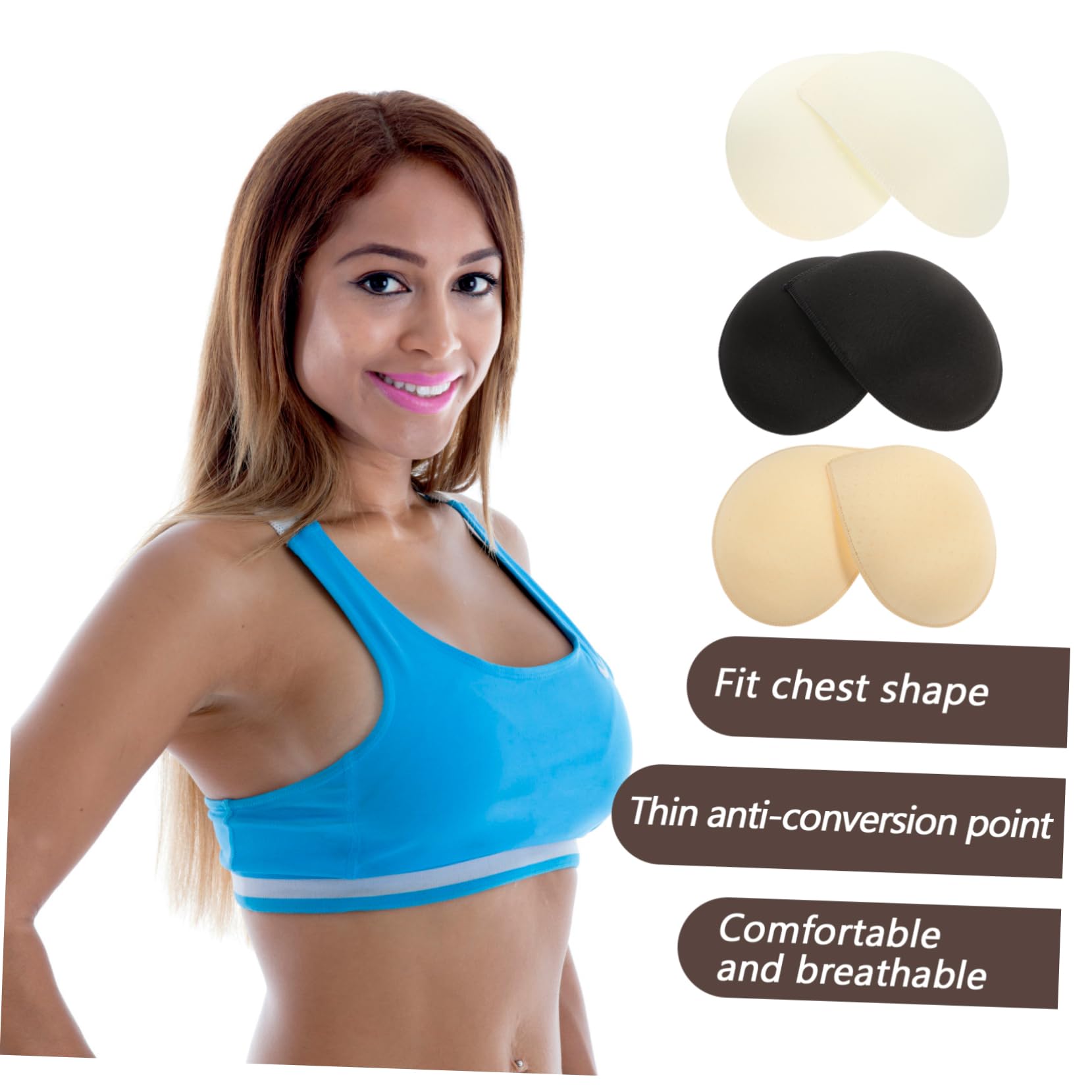 Veemoon Almohadillas Para Sujetadores De Inserciones De Compatibles Con Sujetadores Deportivos Y Trajes De Almohadillas Extraíbles Y Reutilizables