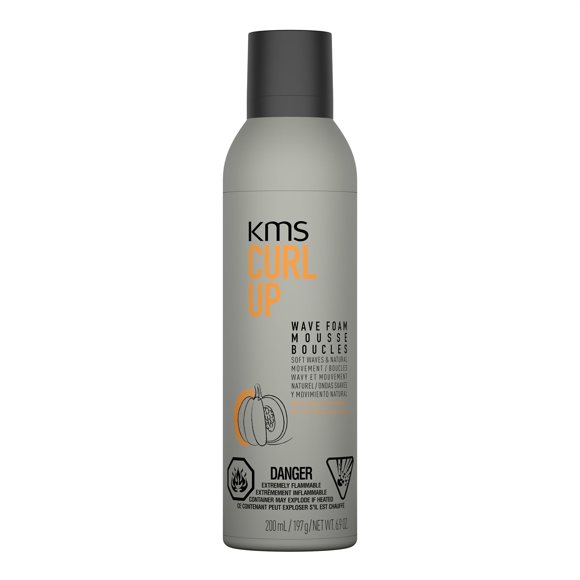 KMS CurlUp Wave Foam – Lockenschaum für flexible Wellen & Locken, Volumen & natürliche Definition – 200 ml