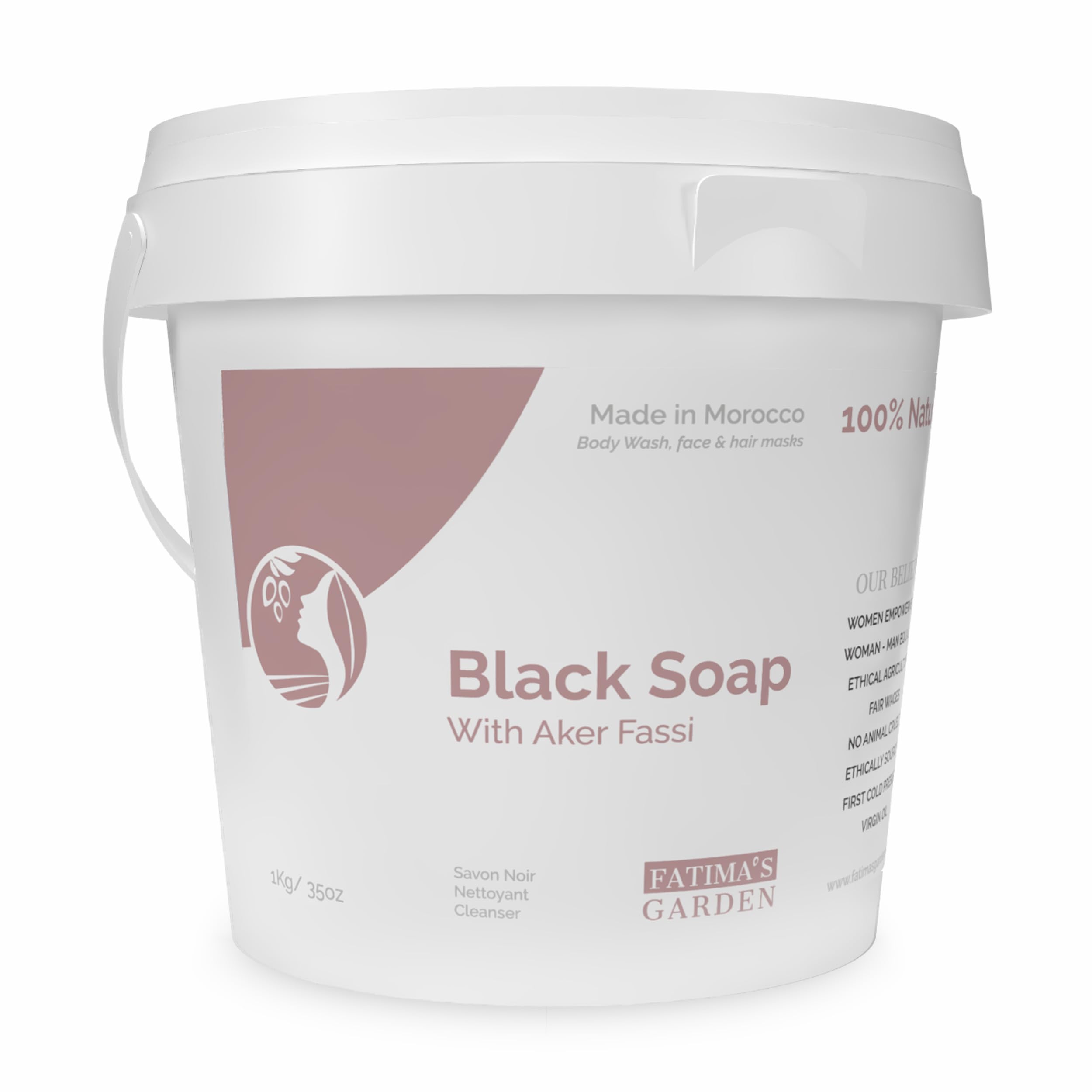 Fatima's Garden Aker Fassi Black Soap - Moisturizing Cleanser, 1000gNatrue
