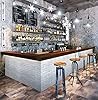Tinicor White Brick Wallpaper Self Adhesive, Brick Effect Peel and Stick Wallpaper, Vinyl Waterproof Vintage Wall Paper, Sticky Back Plastic Contact Paper for Christmas Home Wall Decor, 44 x 300cm #2
