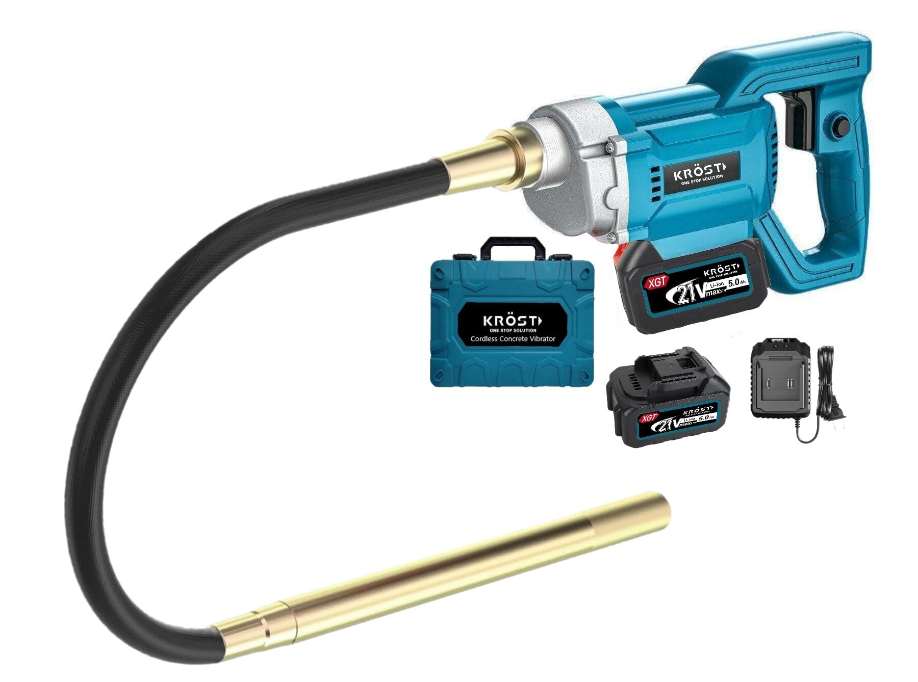 KROST PRO Series Cordless Extensive 35mm Concrete Vibrator Drill 21V (37V Max), Concrete Vibration Machine with Double Battery. (Cordless Vibrator + 1.5Mtr Needle) (B0CTQ6KK4Q) Amazon Price History, Amazon Price Tracker