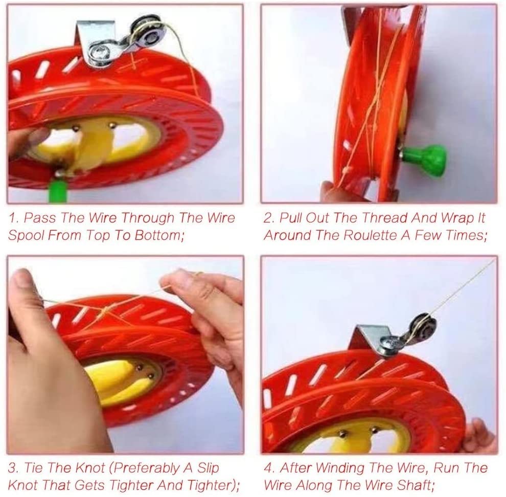 Kite Line Reel Winder Anti-Reverse Hand Wheel Winder Winding Reel Grip Wheel Kite Flying Tool Lockable Outdoor Kite Accessories for Single Line Kite Flying - Image 4