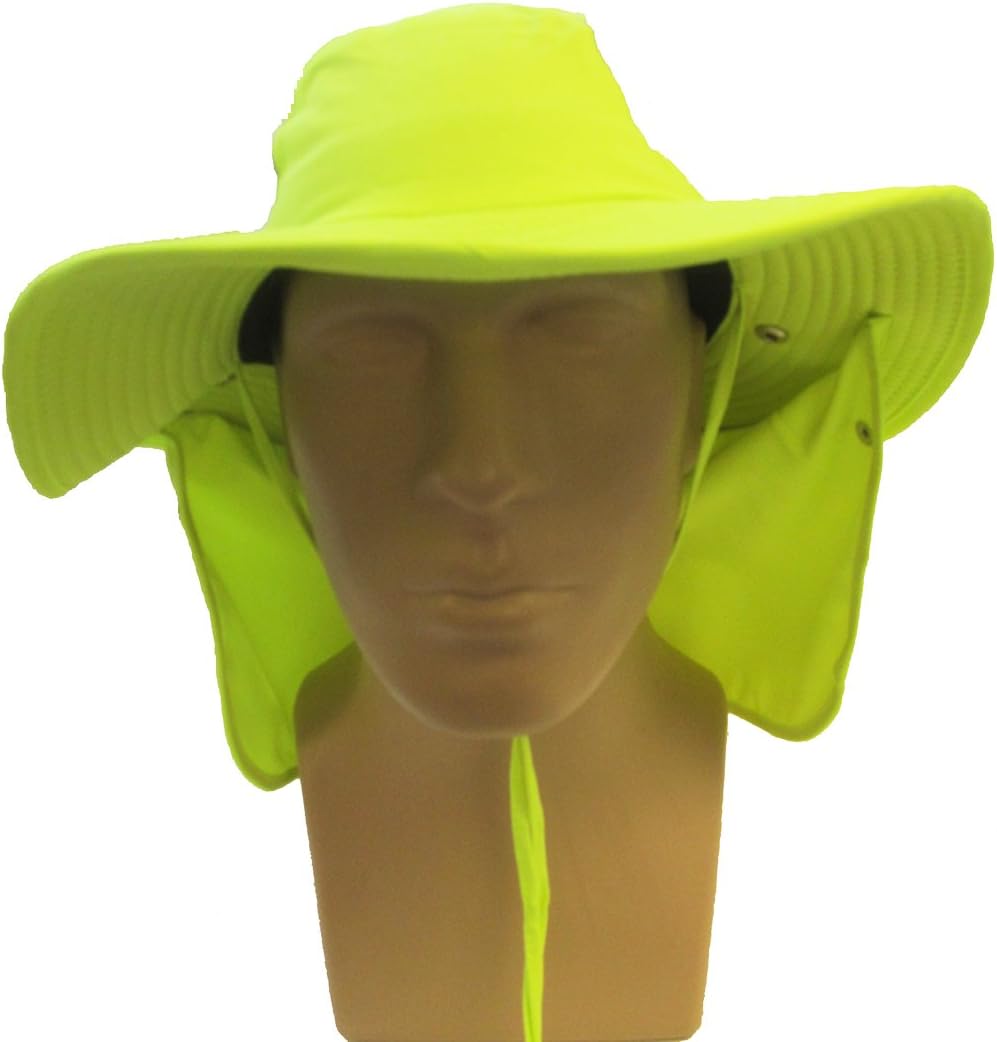 OccuNomix Tuff & Dry Wicking & Cooling Hi Viz Yellow Ranger Hat with Neck Shade
