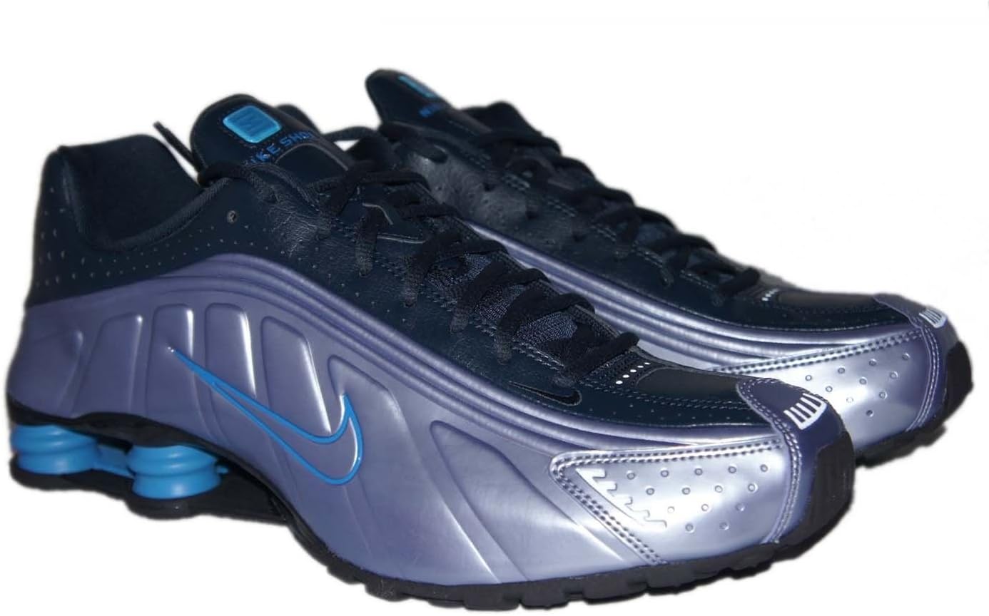 NIKE Womens Shox R4 GS Silver Blue 5.5Y = Womens Size 7