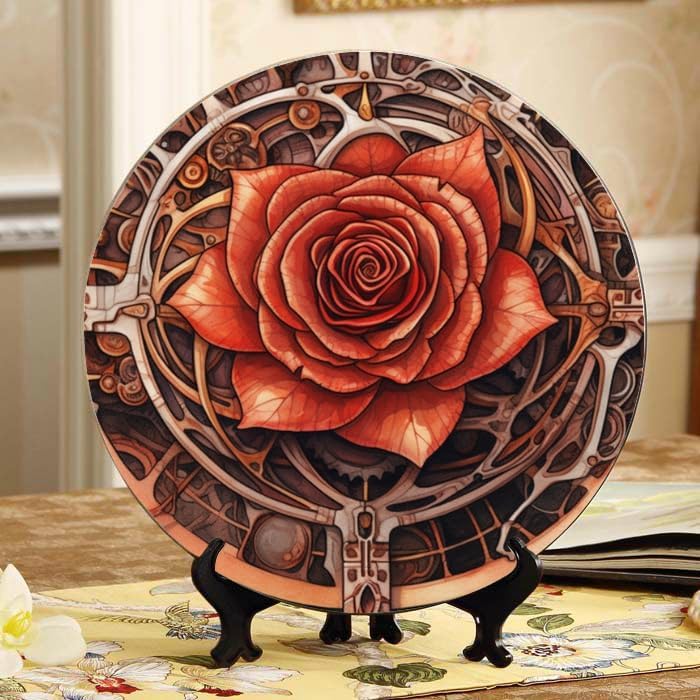 Sea Turtle 10-inch Ceramic Plate for Wall Display or Tabletop, with Stand & Hook DP-869429751