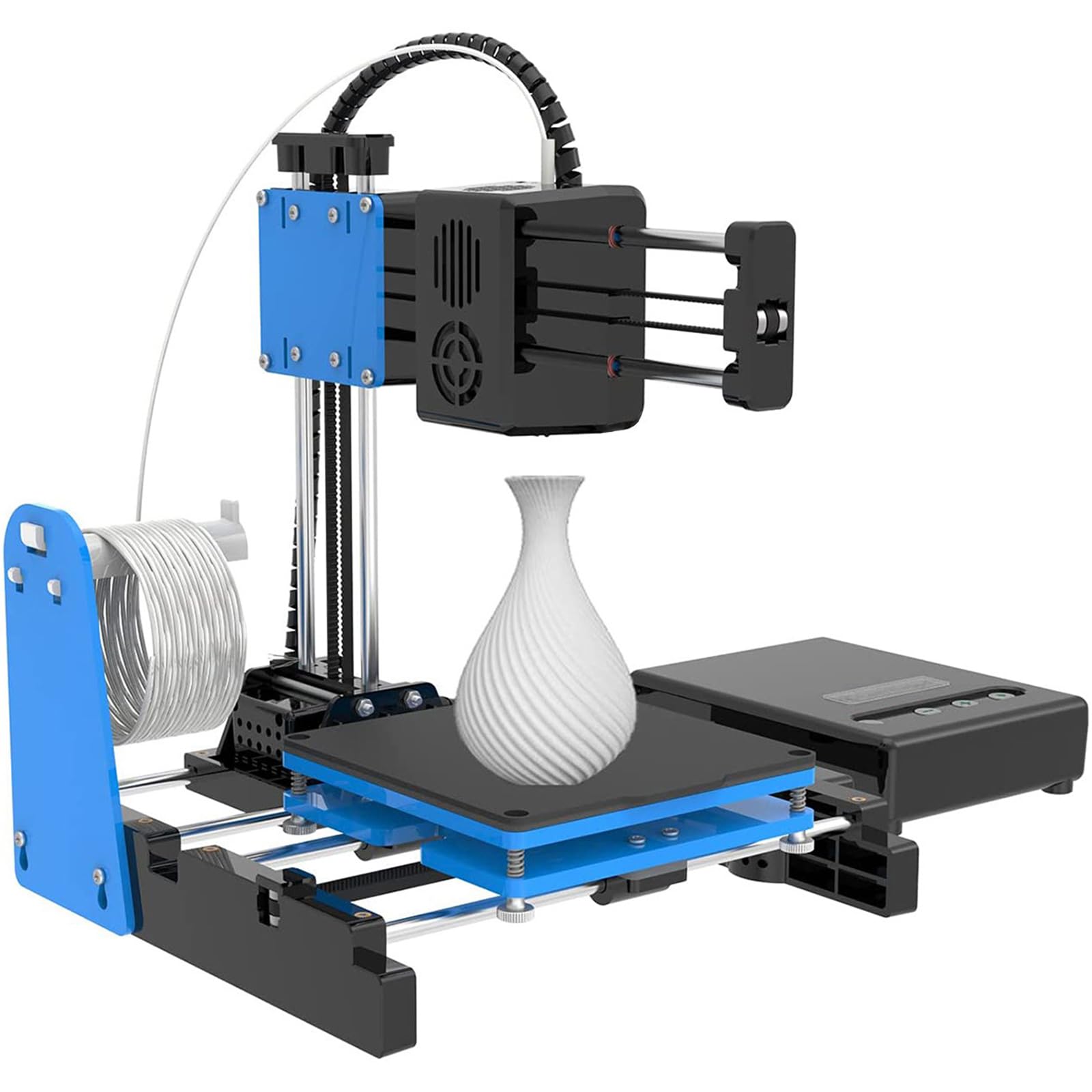 Desktop-3D Drucker, vollständig zusammengebauter 3D Drucker mit 0, 4-mm Düse für und Anfänger, Druckgröße 100 x 100 x 100 mm, große Druckgröße