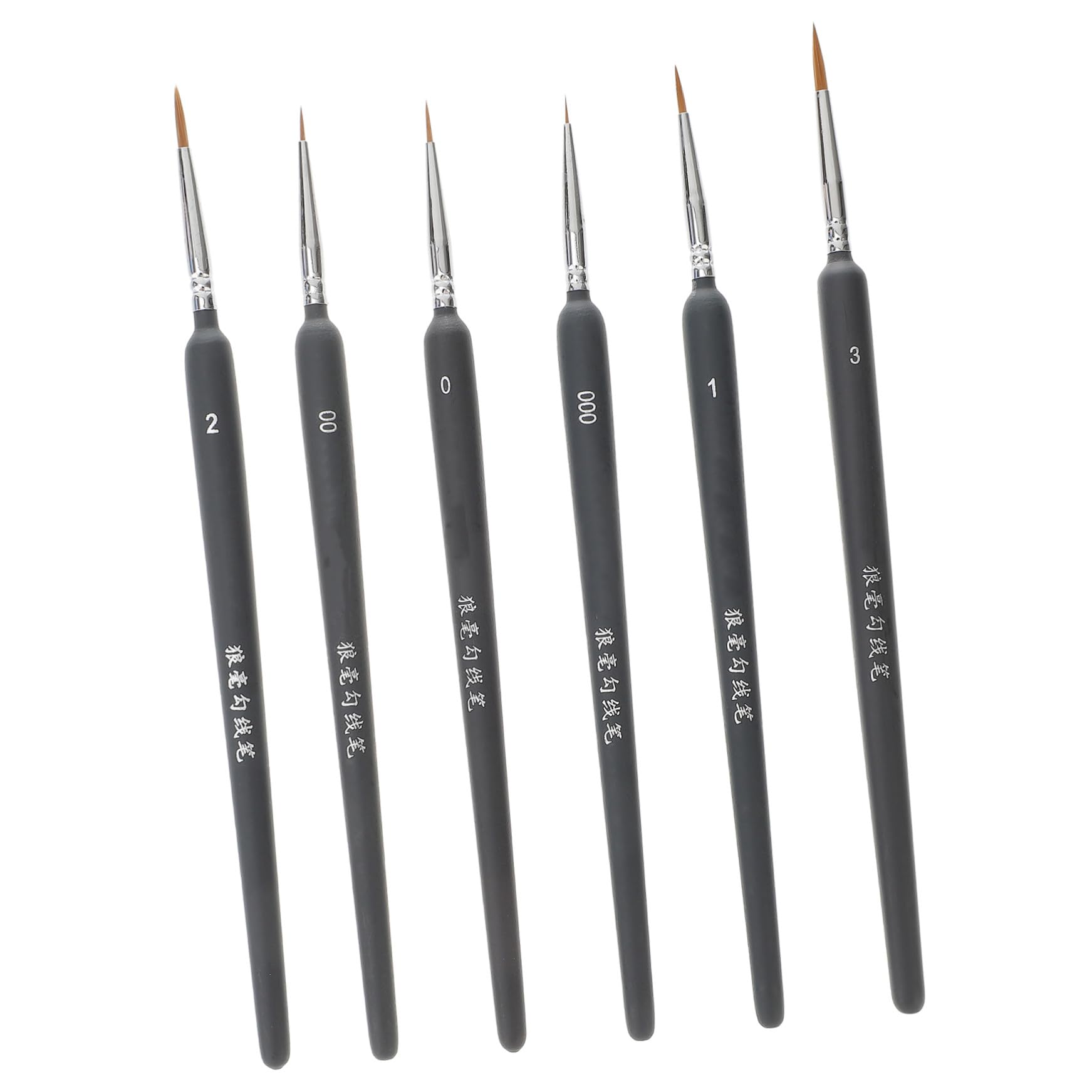Toyvian Pinceles de Acuarela y Pintura al Óleo Set de 6 Accesorios Portátiles de Plástico de Pelo de Comadreja para Adultos y Niños, Ideales para Dibujo y Pintura