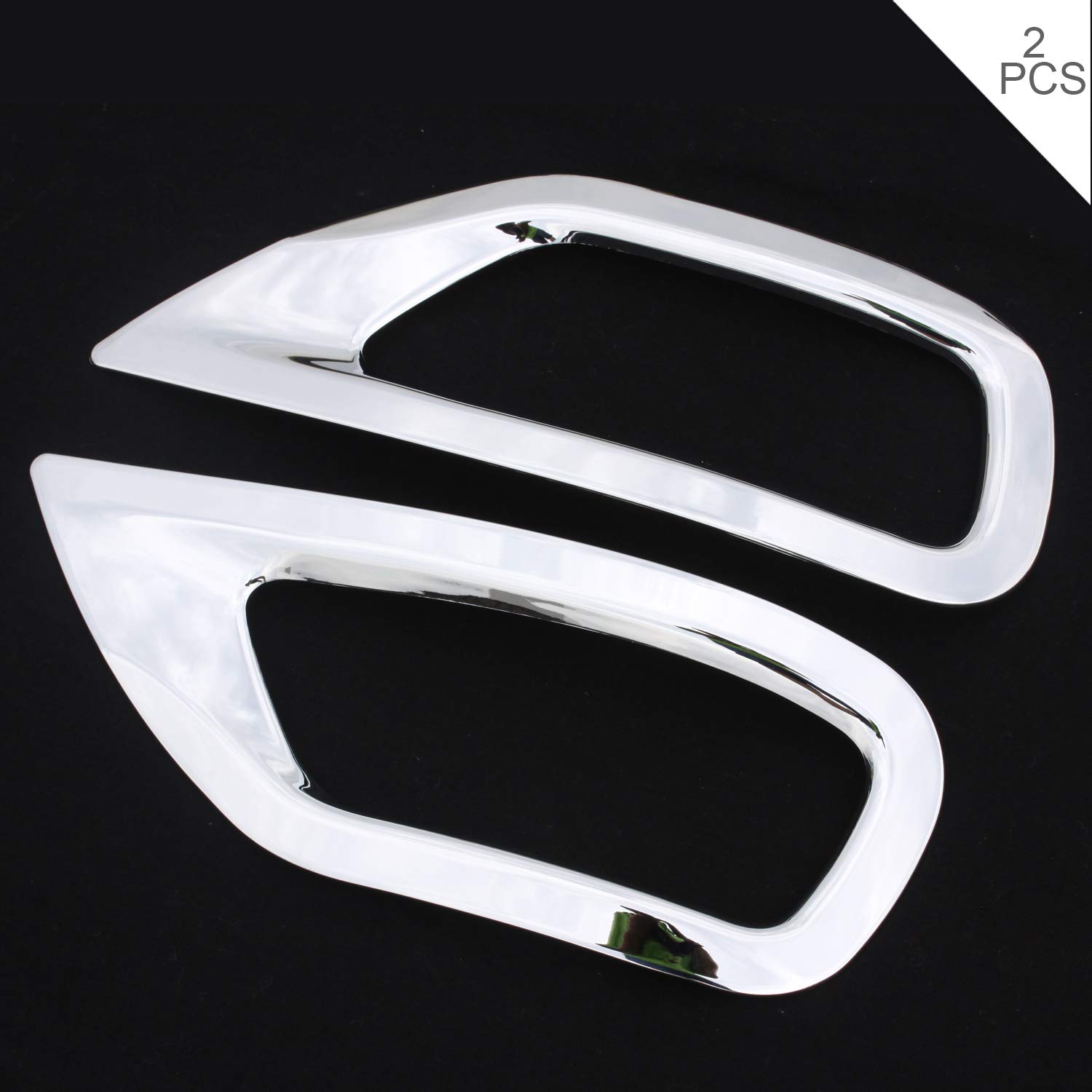 CheroCar Rear Tail Foglights Lamp Frame Bezel Fog Lights Cover for Jeep Grand Cherokee 2011-2020, ABS Exterior Accessories, Chrome, 2 Pack