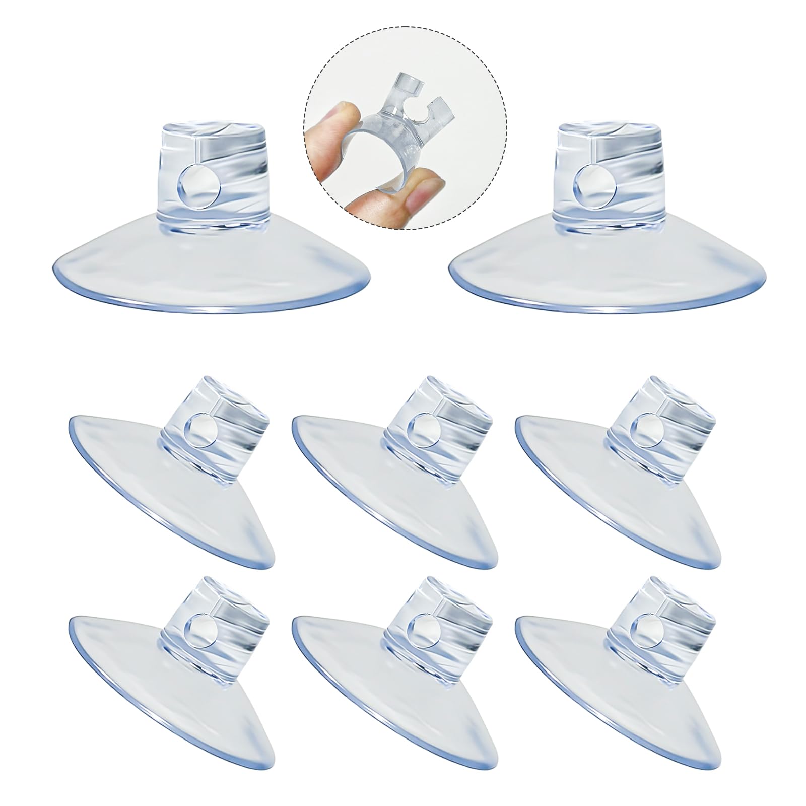 HE ZHI LONG 8 Pack Bathroom Shower Caddy Connectors Suction Cups, heavy-duty suction cups Compatible with no drilling suction cups for Fixed Shelf Basket, Bathroom Storage Shelves, Kitchen Racks