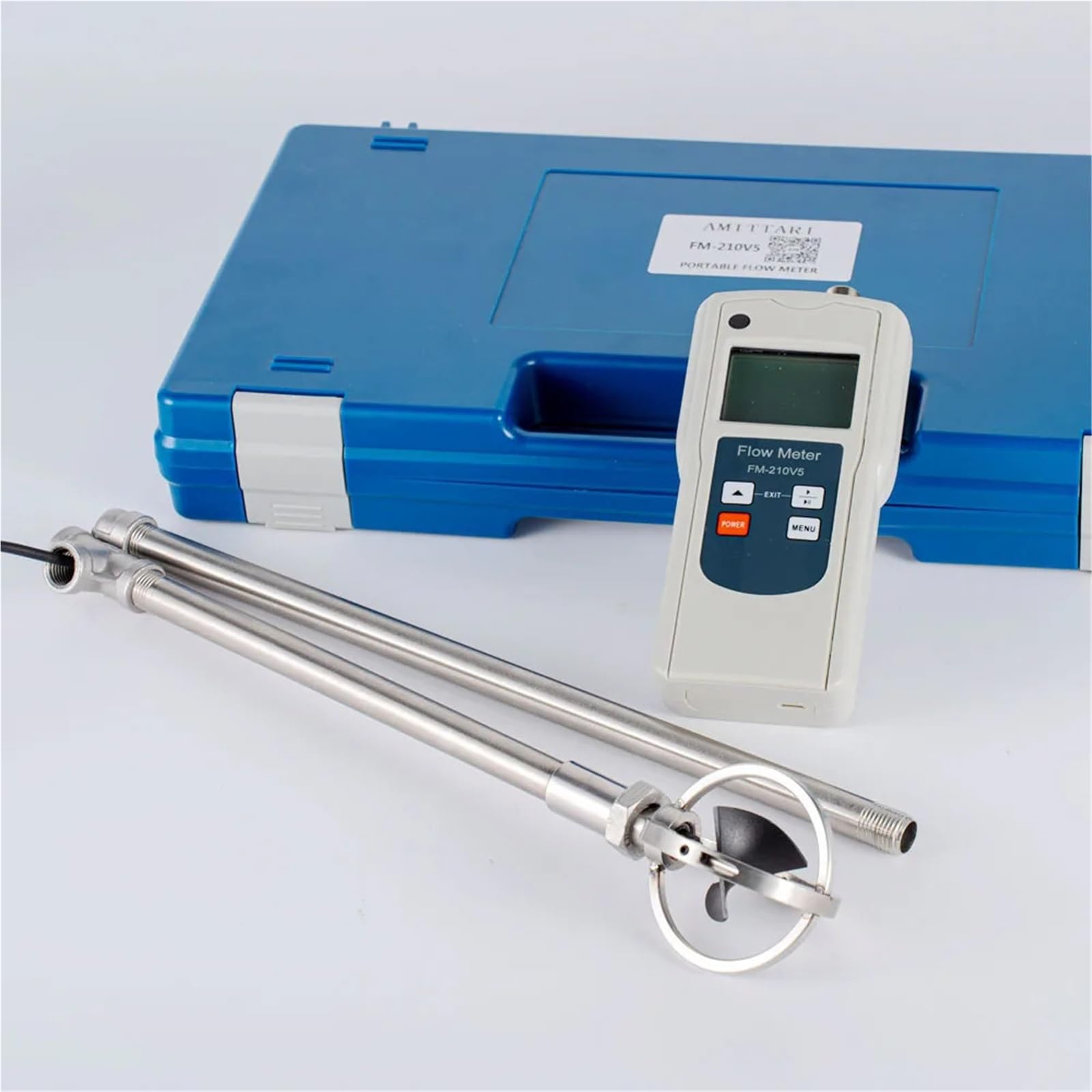 Medidor Digital Portátil De Caudal Agua FM-210V5