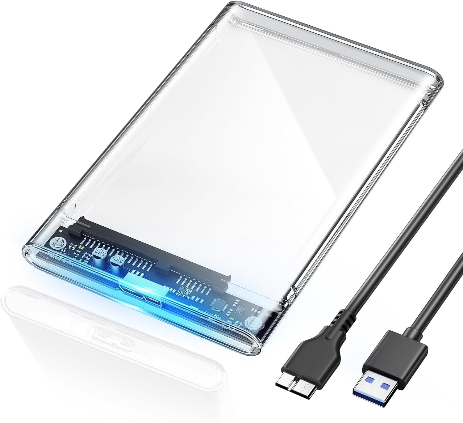 NEXSA 2.5-Inch SATA to USB 3.0 Tool-Free Clear External Hard Drive Enclosure [Optimized for SSD, Supports UASP SATA III] (EC-OCUB)-image-48