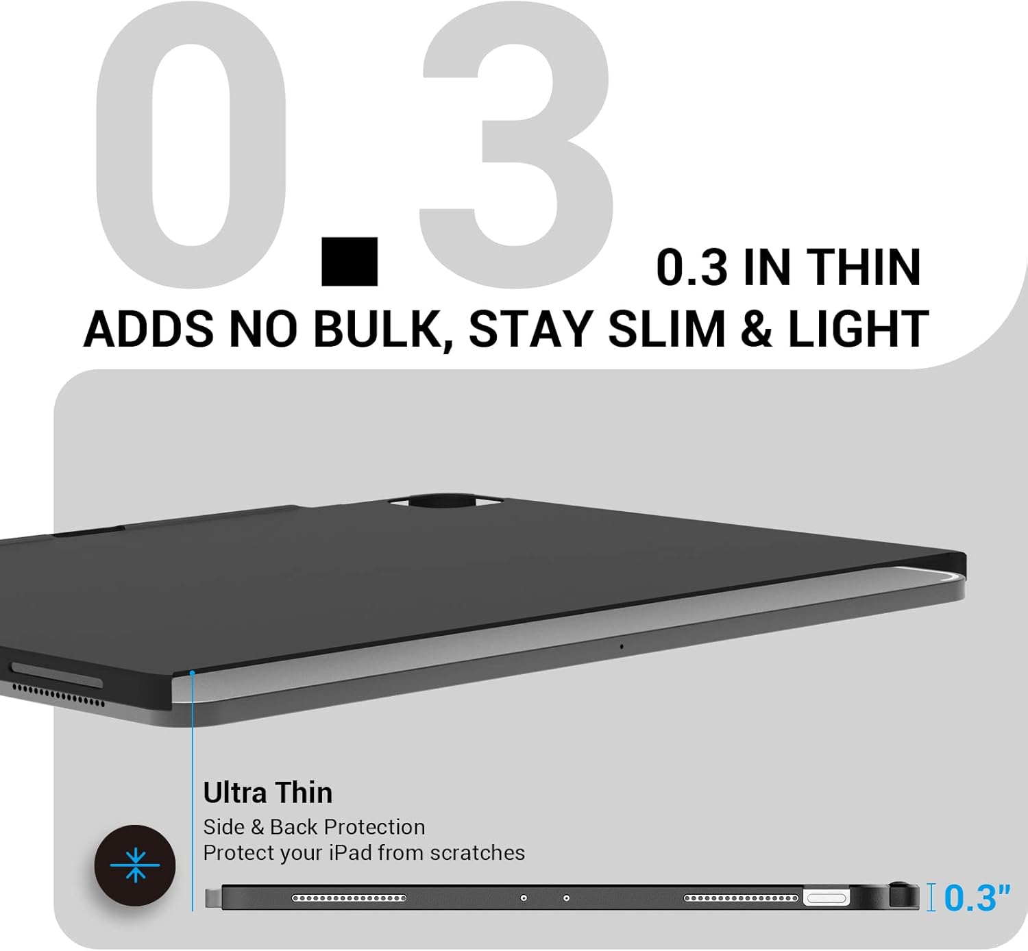 SwitchEasy CoverBuddy Case for iPad Pro 12.9" Compatible with Magic Keyboard & Smart Keyboard Folio (Keyboard Not Included) | with Pencil Holder | for 2021-2022 iPad Pro 12.9" 5th-6th Gen - Black