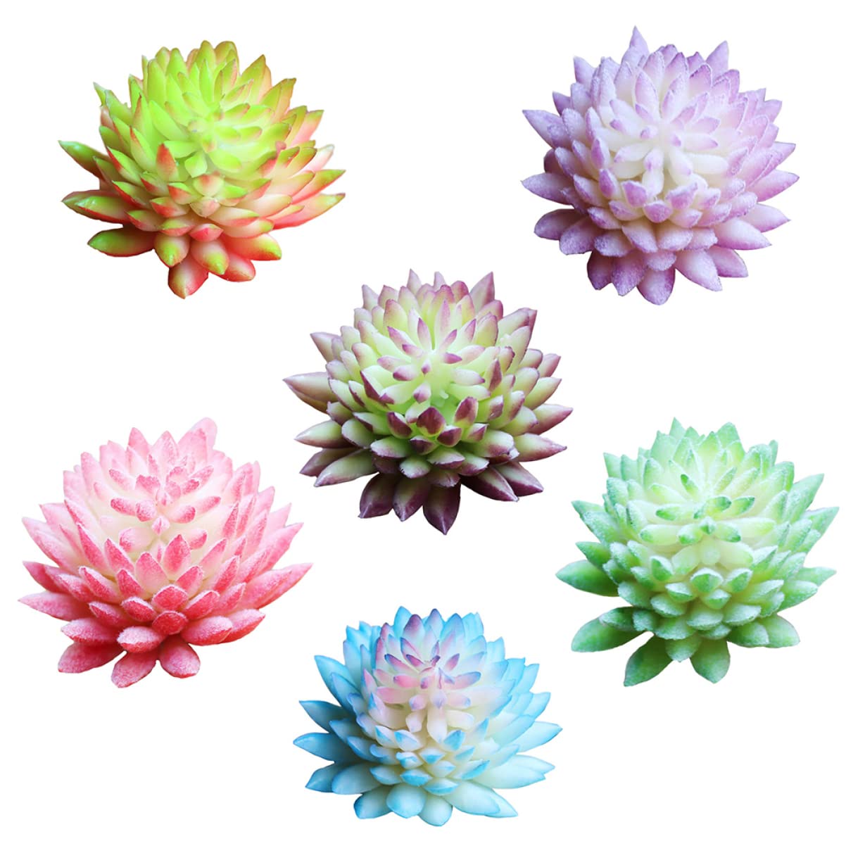ORFOFE Simulated Succulent Plants 6pcs Household Adornment Simulated Succulent Lifelike Succulent Lifelike Plant Adornment Artificial Succulent Yang Guifei Mini