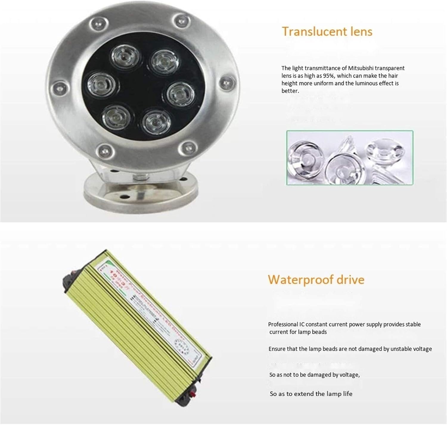 Oświetlenie podziemne LED, oświetlenie podwodne fontanny LED, oświetlenie dekoracyjne basenu, kolor: RGB(12w(24V))