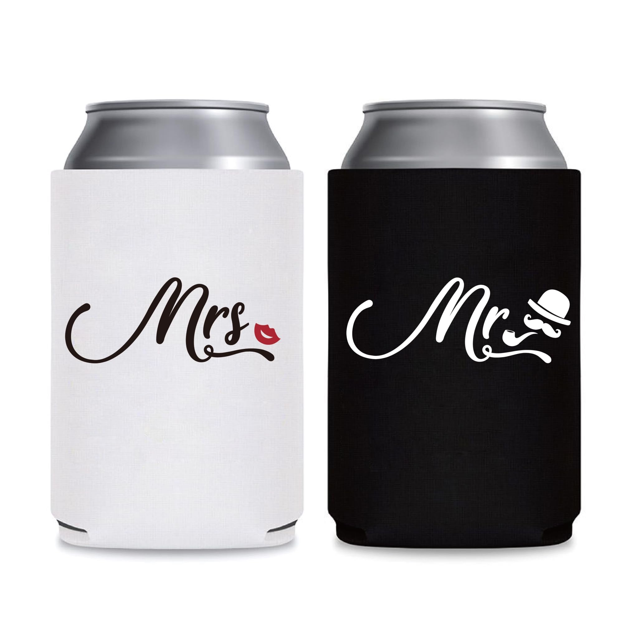 PartyGifts&beyond Mr and Mrs Gifts Wedding Can Coolers Honeymoon Essentials Engagement Gifts for Couples(MM-PIP)