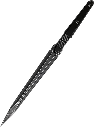 Miniatura 1 de HUAAO HN9 - Cuchillo de hoja fija de acero inoxidable 440C de 9.4 pulgadas con hoja negra de 4.7 pulgadas y mango de aluminio de aviación para