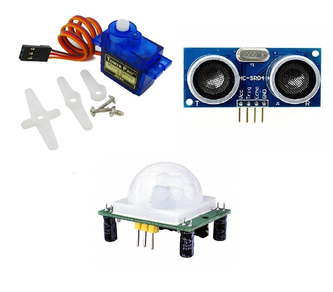 Robotbanao Combo of SG90 Servo Motor, PIR Sensor and Ultrasonic Sensor | Robotics Project compatible with Arduino (B09BZMH6NS) Amazon Price History, Amazon Price Tracker