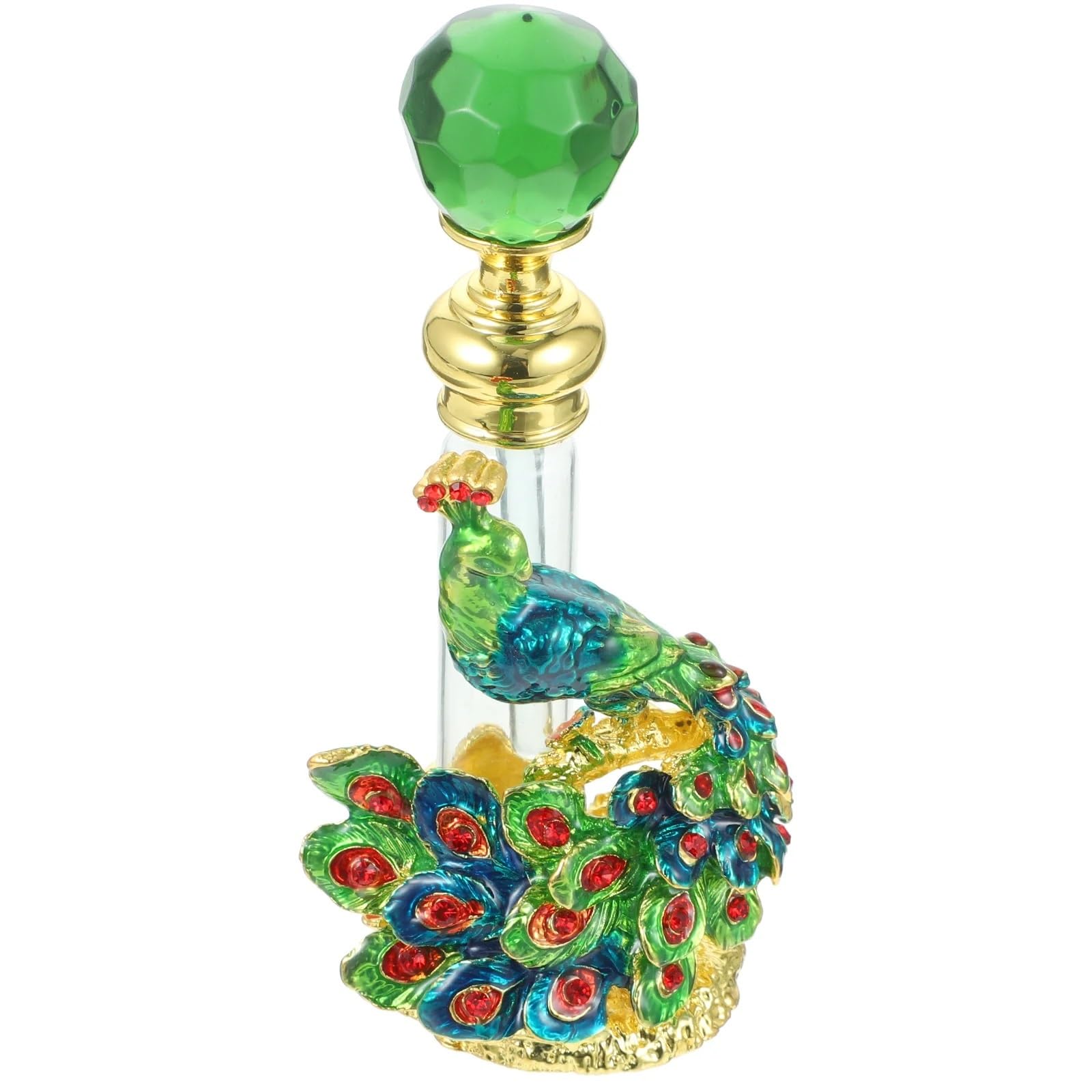 EDvkrgqx Portable Perfum Spray Bottle, Perfume Atomiser Alloy Enamel Glass Travel Spray Scent Oil Bottle Multicolor(Green)