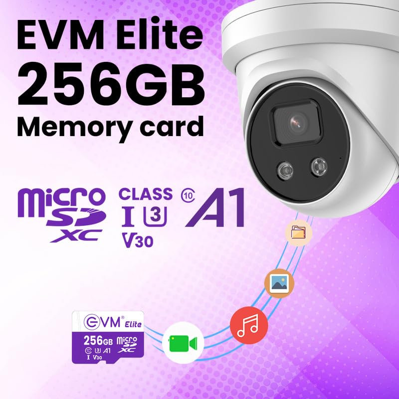 EVM Elite 256GB MicroSDXC Class 10 U3 V30 Memory Card - 100 MB/s Read Speed - CCTV Camera, Mobile, Drone - 5 Years Warranty (EETF/256GU3) - Image 2