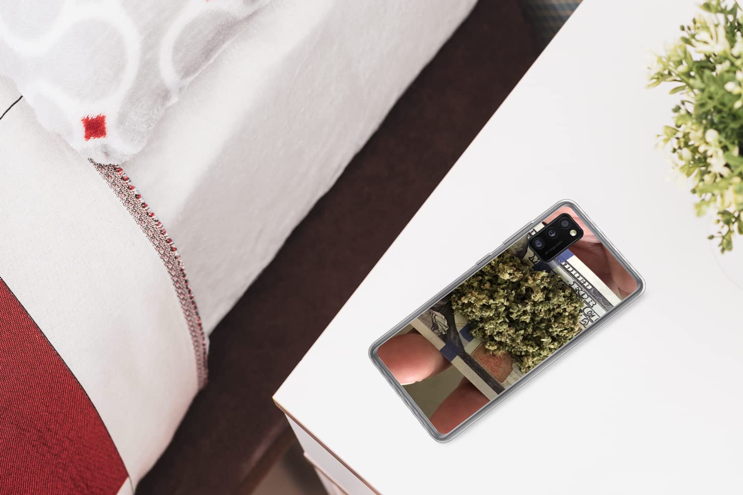 Funda para Samsung Galaxy A41 - Marihuana en un Billete de 100 dólares - Funda de Silicona/Funda Blanda para teléfono móvil