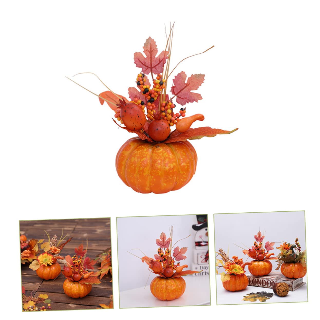 TOPBATHY 5 Stück Halloween Kürbis Kürbisornament Heimdekoration Künstlicher Halloween Pflanzendekoration Thanksgiving Dekoration Szenenlayout PVC