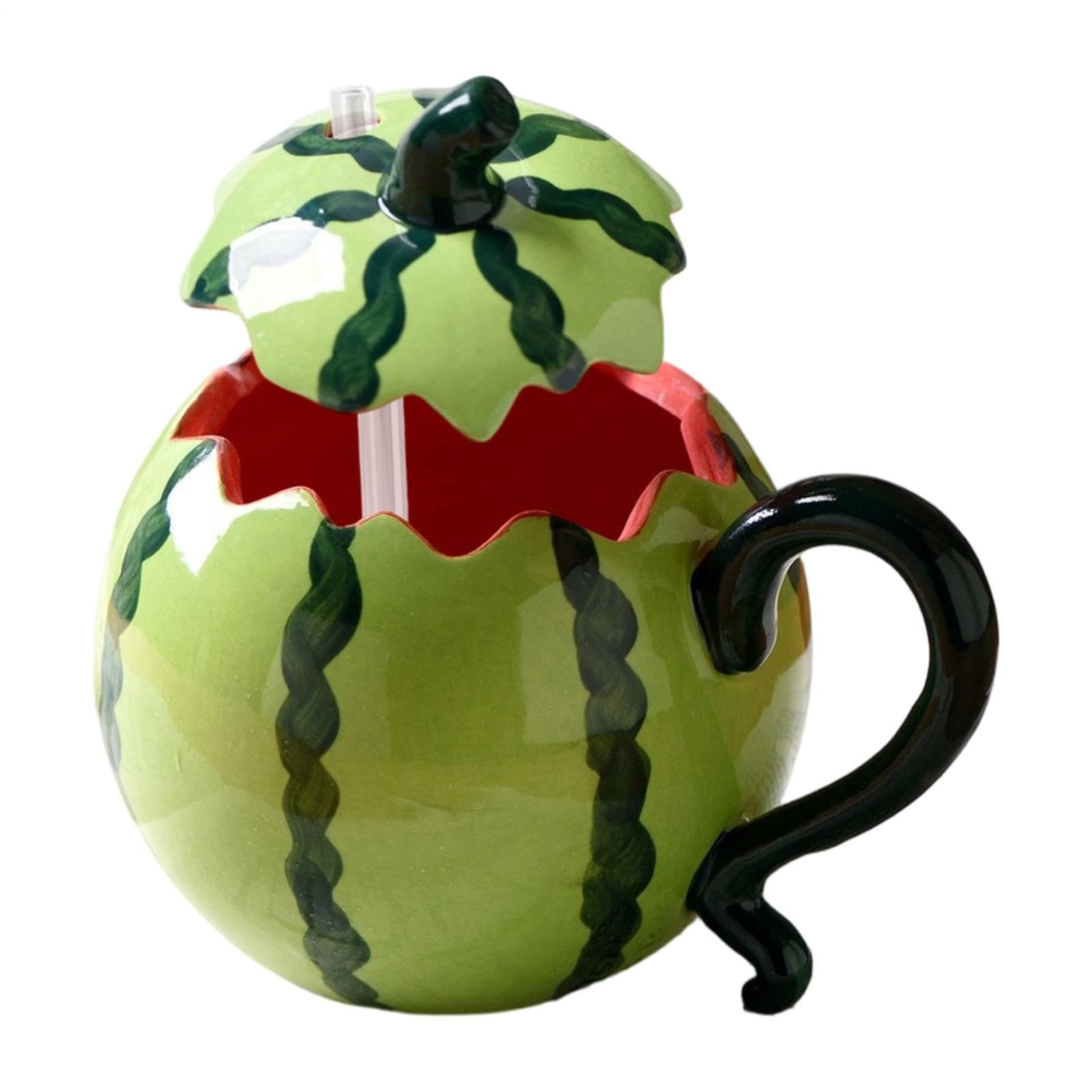Tazas y taza de viaje de sandía para evitar salpicaduras