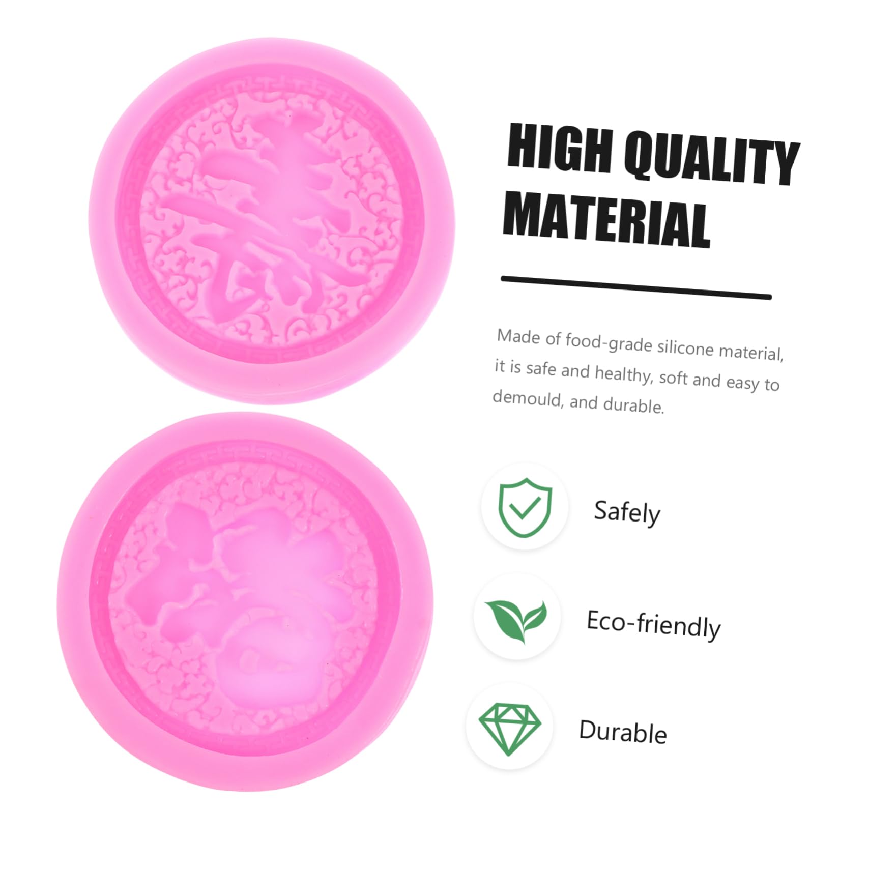 Cabilock 2 Juegos Molde De Silicona Moldes para Dulces Bandejas De para Gelatinas Molde para Hornear Pasteles Horneado De Fondant Molde para Hacer Dulces Rosa Gel De Sílice 3 Piezas * 2