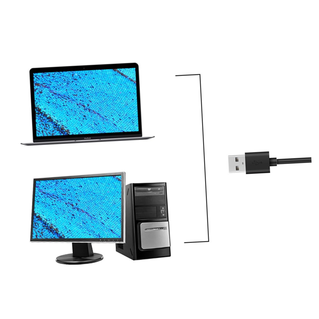 UKCOCO Digitale Lupe Mit Led-licht Flexibler Arm USB-anschluss Für Computer Für Reparatur Inspektion Elektronik Labor Und Mehr