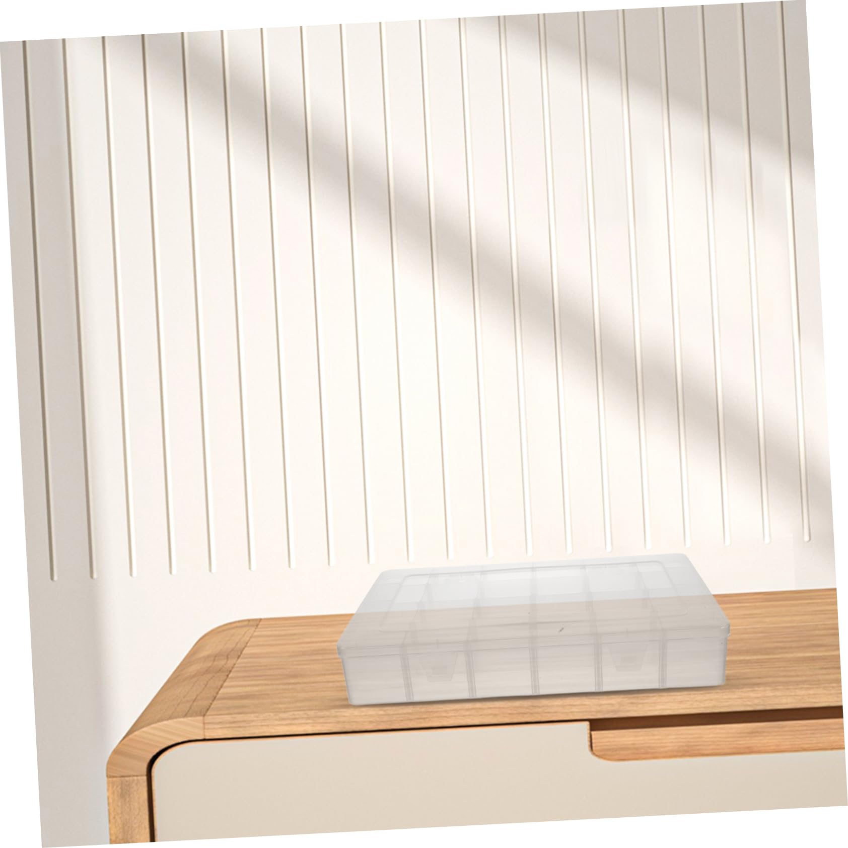 2 Pezzi Scatola Organizer Trasparente con Scomparti Rimovibili Contenitore per Piccoli Portaoggetti per Gioielli e Articoli Vari per Scuola