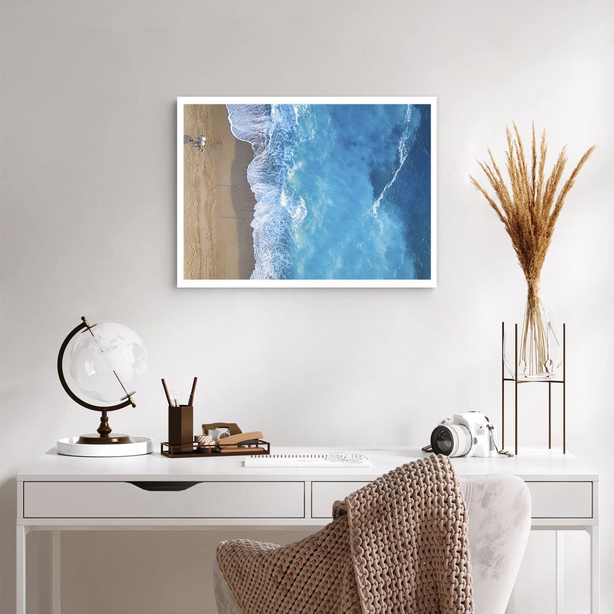 Affiche Murale Encadrée 50x70cm - Papier Premium 200g/m², Cadre MDF 2cm - Prêt à Accrocher - Déco Salon/chambre