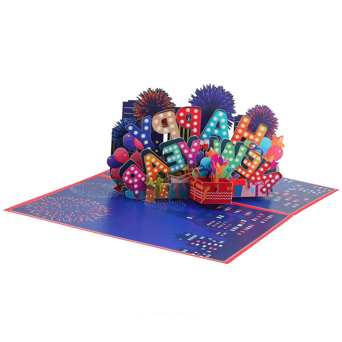 Jagowa 1 Pcs 3D Christmas Card - Pop Up Greeting Card with Envelope, Gift for Xmas & New Year Celebration
