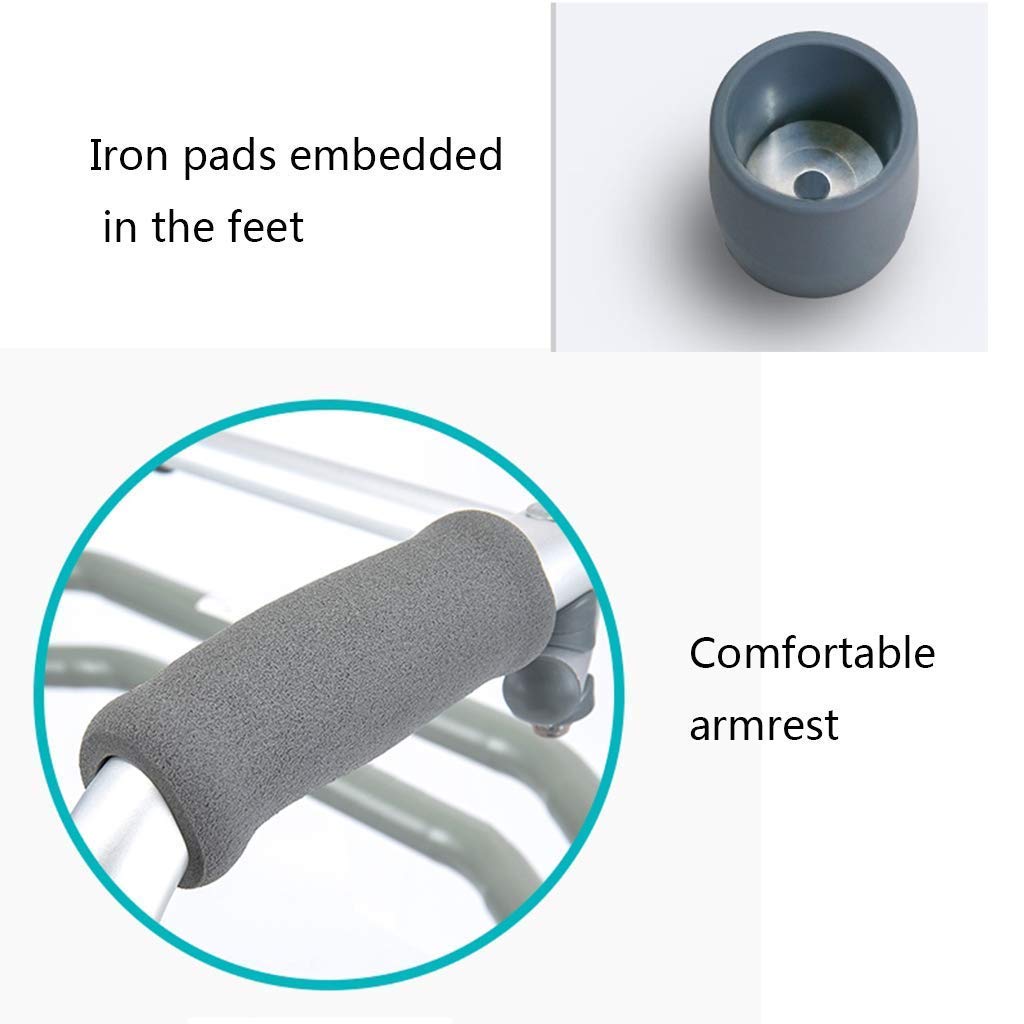 Andador Plegable. El Andador es Ligero y Plegable. Andador de aleación de Aluminio con Altura Ajustable, Plegable (sin Ruedas).