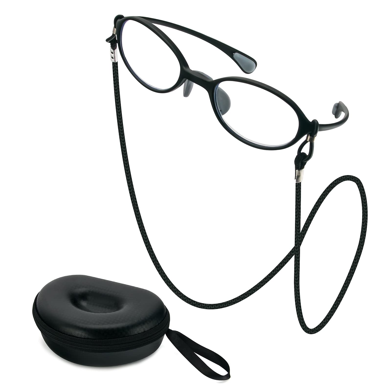 MMOWW Mini Reading Glasses for Women Men Lightweight TR90 Frame Blue Light Blocking Readers With Spring Silicone (Black, 3.5) - Image 2