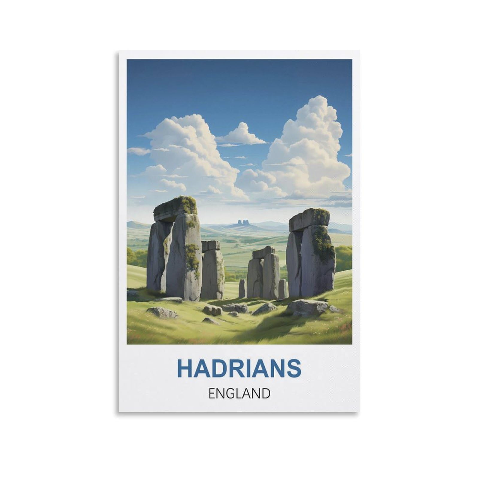 EZMLFA 5D Diamond Painting Kits,Hadrians England Diamond Art Kits Adults, Create Your Own Diamond Painting Full Drill Gifts for Home Decor 50x60cm