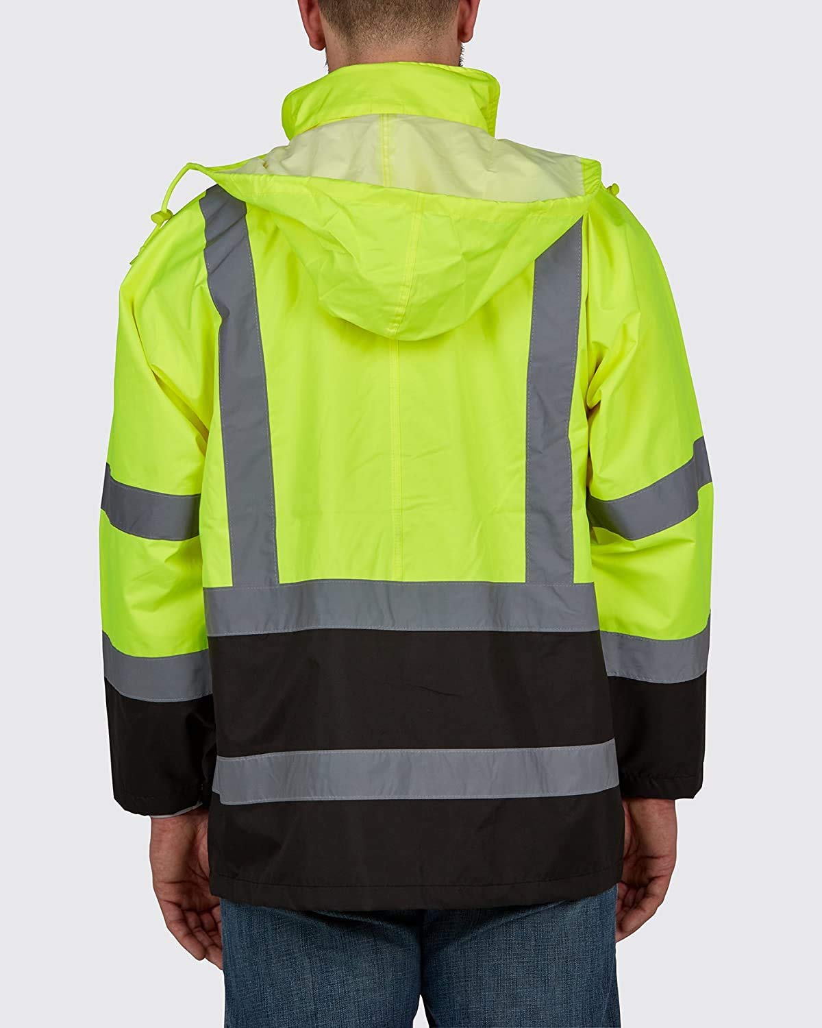 Utility Pro, Hi-Vis Reflective Waterproof Rain Jacket (Lime) (L)