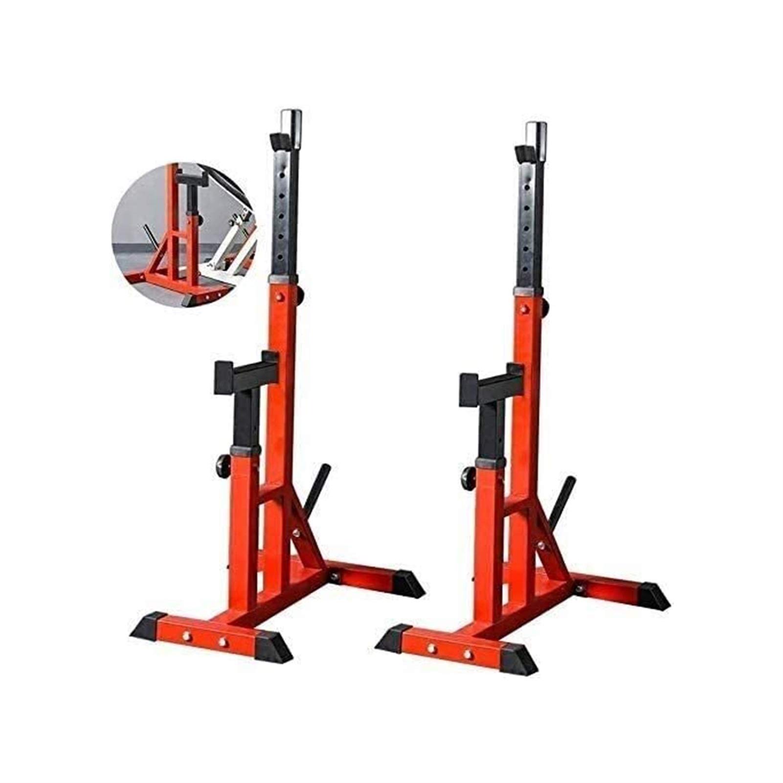 OTQEFTN Strength Training Fitness Exercise Equipment Adjustable Squat Rack Dipping Station Barbell Rack Dip Stand Fitness Bench