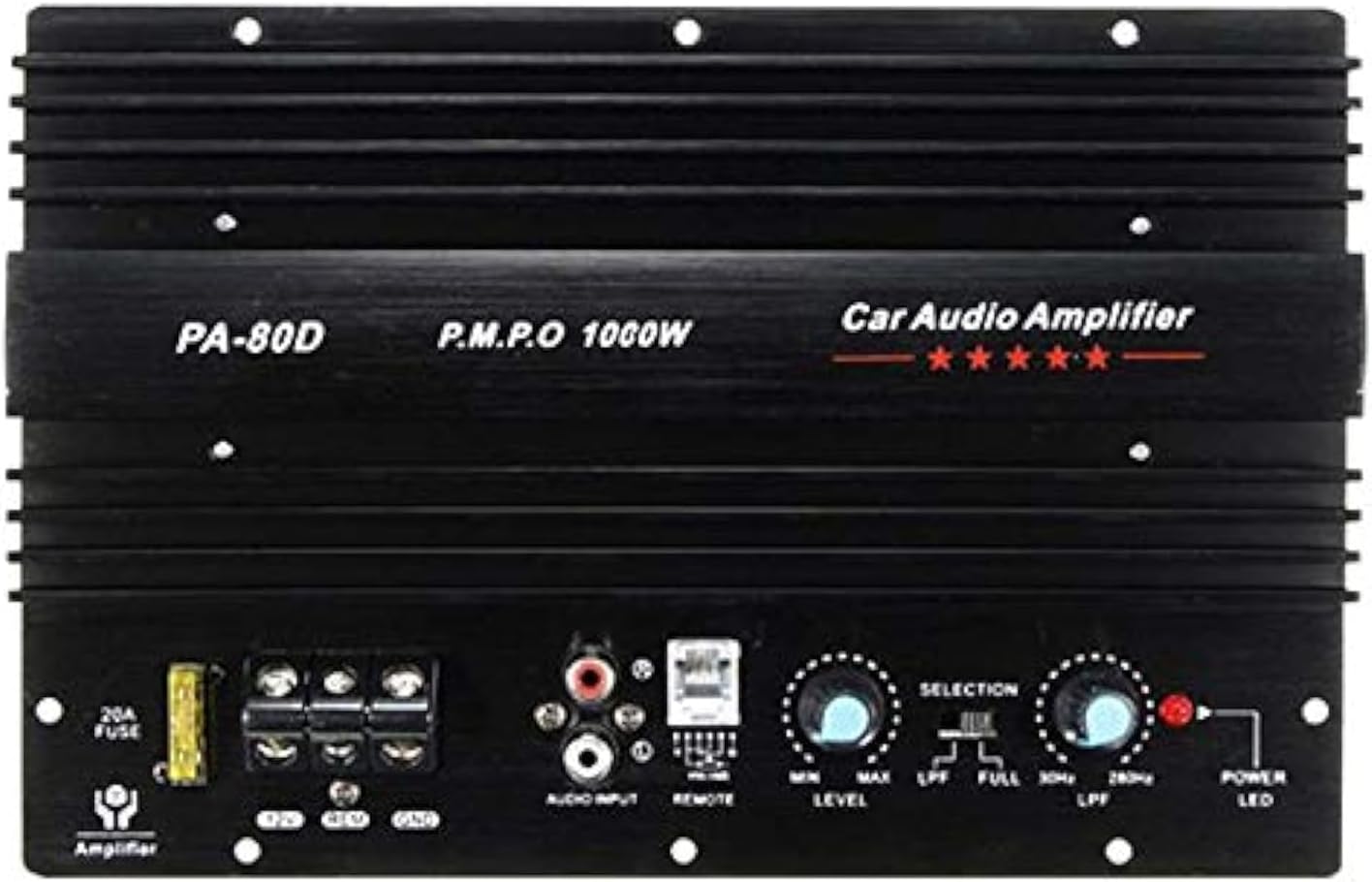 – 12V 1000W Car Audio High Power Amplifier Amp Board Powerful Subwoofer Amp PA-80D