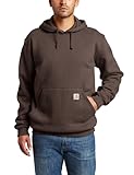 Carhartt Men's Midweight Sweatshirt Hooded Pullover Original Fit K121,Dark Brown,X-Large