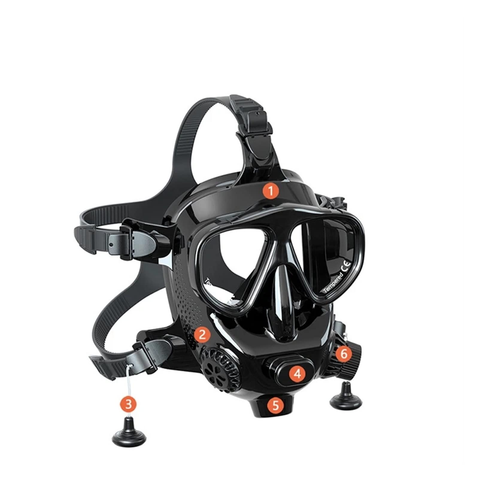 Sprzęt do nurkowania Maska Do Nurkowania Snorkeling Pełna Twarz Maska Przeciwmgielna Oddychanie Pod Wodą Zestaw Do Nurkowania Maska Do Pływania Sprzęt Do Nurkowania Korzystanie z bezpieczniejszego