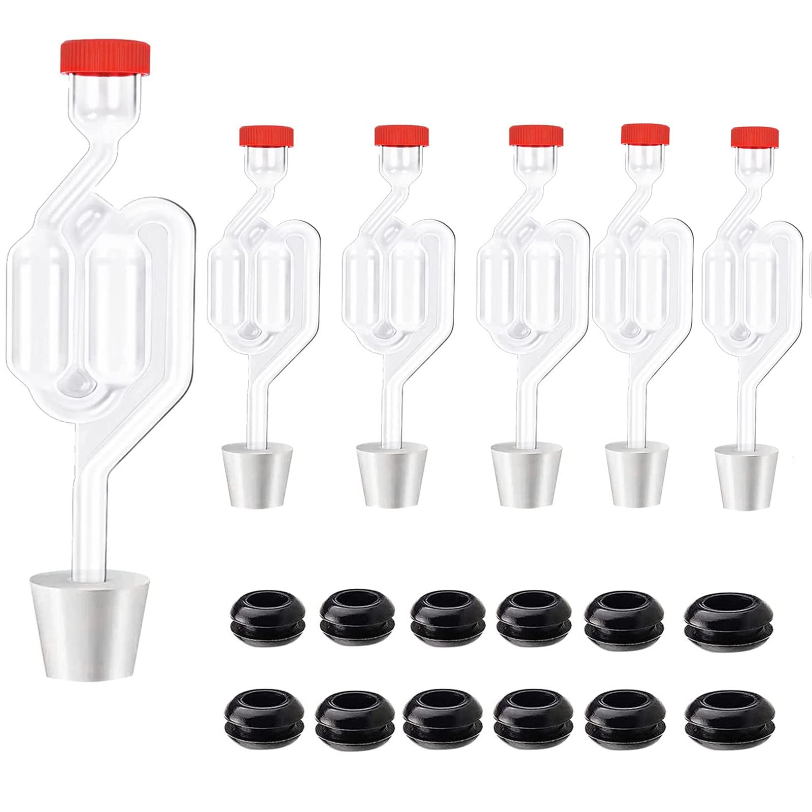 Buy Twin Bubble Airlock Set [6 Pack], Brew Kits Airlocks for Fermenting